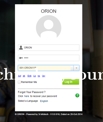 ORION11s ERP Suite Screenshots